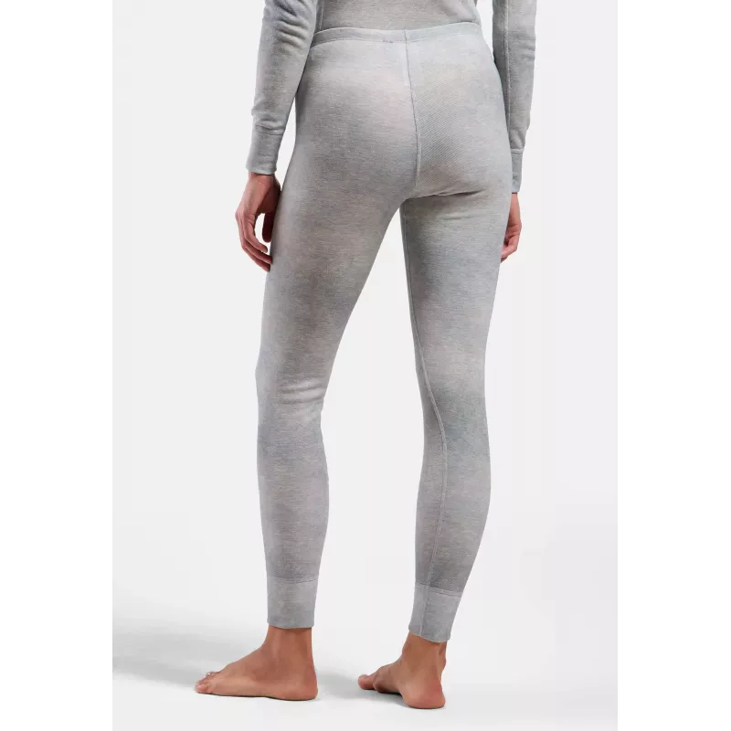 Odlo Active Warm X Pow BL Bottom calças de camada base compridas - cinzento prateado, tamanho S