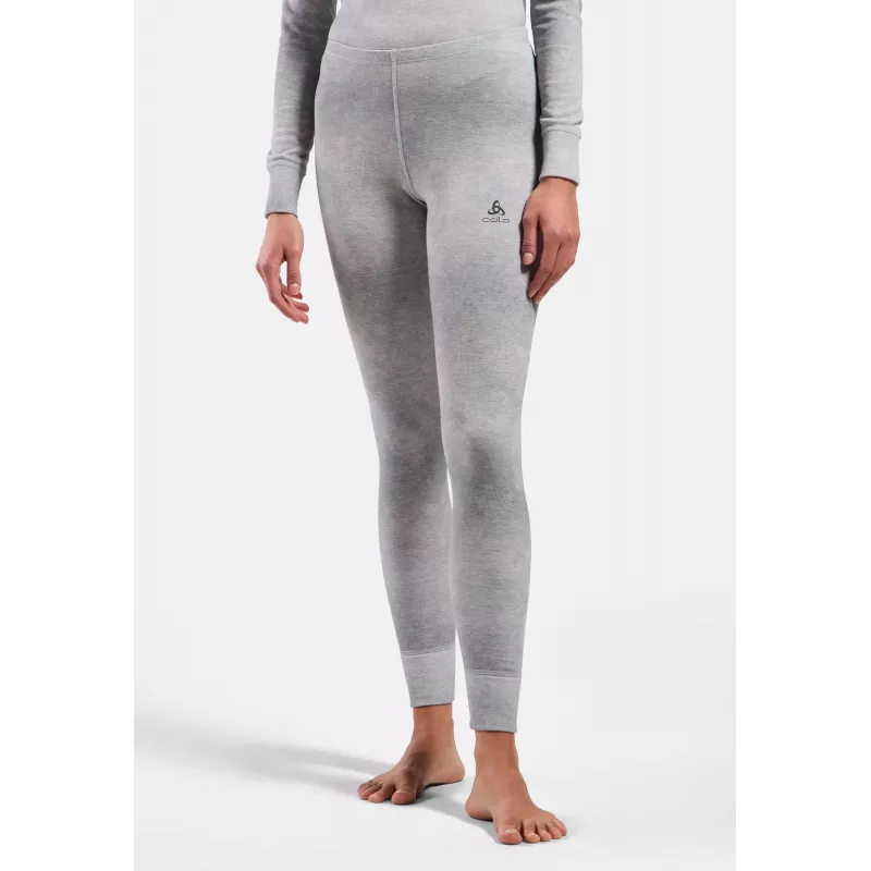 Odlo Active Warm X Pow BL Bottom calças funcionais compridas de mulher - cinzento prateado, tamanho M