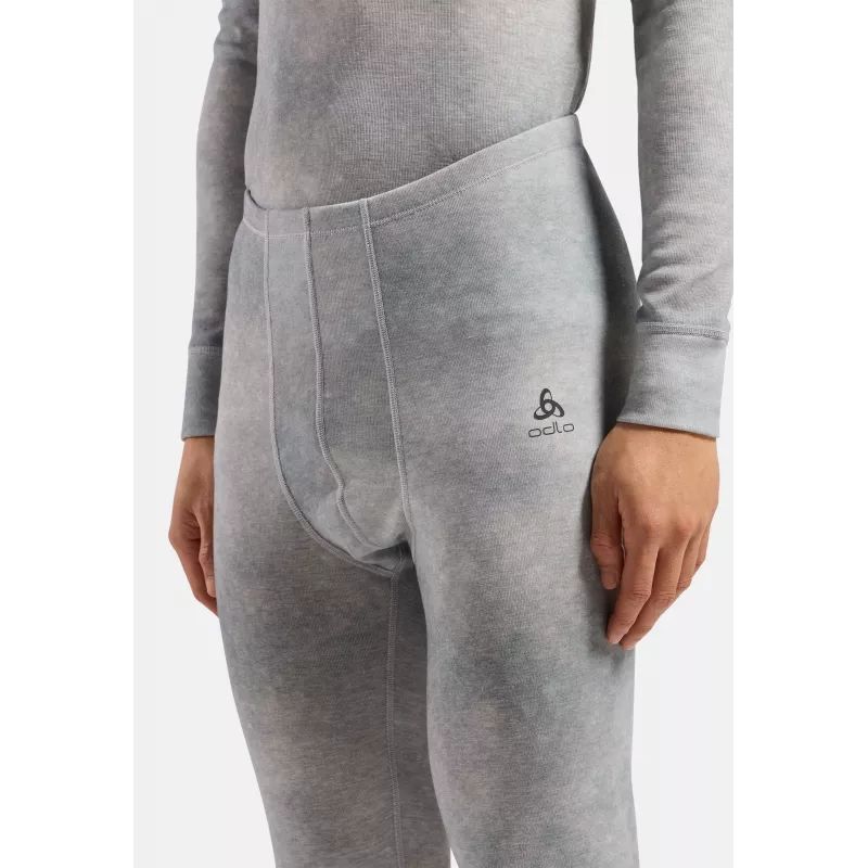 Odlo Active Warm X Pow BL Bottom calças de camada base térmicas compridas - cinzento prateado, tamanho L