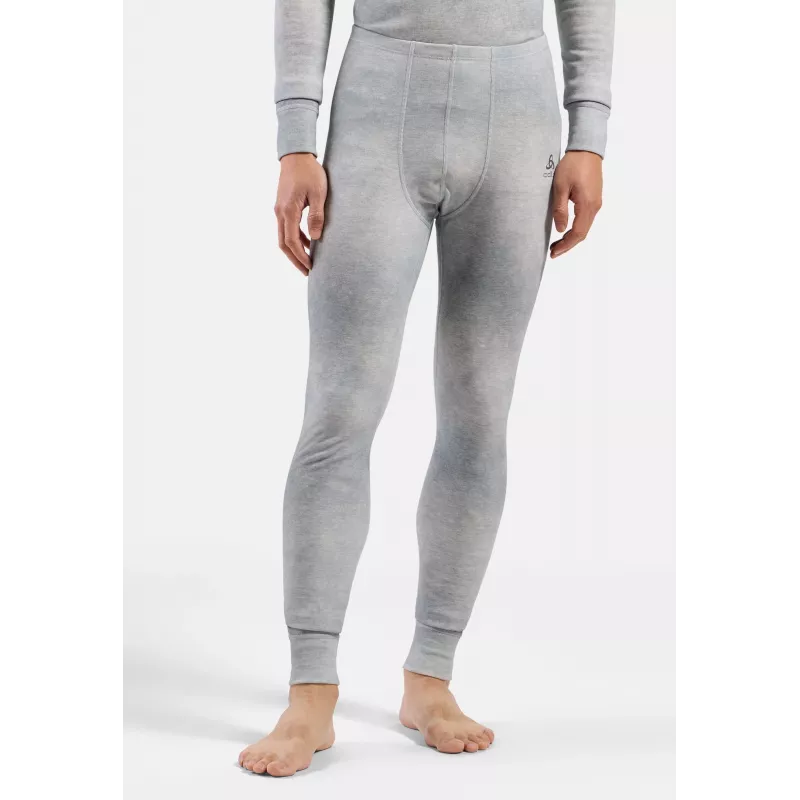 Odlo Active Warm X Pow BL Bottom calças de camada base térmicas compridas - cinzento prateado, tamanho L