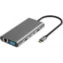 VALUE Docking station USB-C 10-em-1 4K60 2xHDMI 1xDP/VGA/GbE USB-C 2x PD - Digital/Data