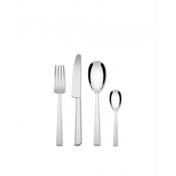 Alessi Asta Conjunto de Talheres 24 Peças Prateado (AM242S24)