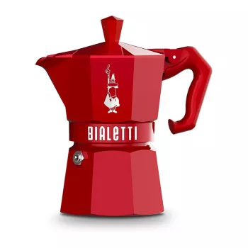 Cafeteira de fogão Bialetti Moka Exclusive 3 chávenas vermelha (9055)