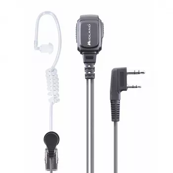 Midland MA 31LK Pro auscultador com fio com tubo acústico - preto/transparente