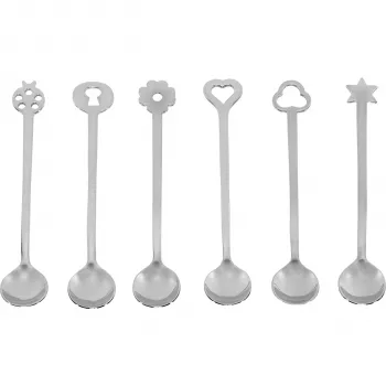 Conjunto de 6 colheres de aperitivo Sambonet New Portafortuna Inox
