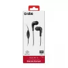 SBS TEINEARKL Auscultador In-Ear com microfone - Preto - Com fios - Cabo 1,2 m - Jack 3,5 mm - Chamadas e música