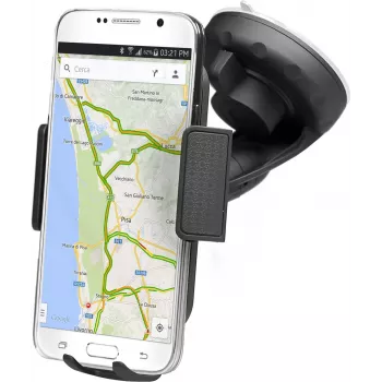 SBS Universal 6 Suporte para telemóvel para carro - Suporte passivo com ventosa para smartphones - Preto