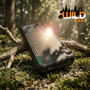 Power bank solar SBS USB/USB-C 10000 mAh Preto