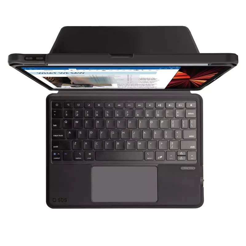 Teclado sem fios SBS com capa para iPad Air 10,9 polegadas (2020/2022), iPad Air 11 polegadas (2024), iPad Pro 11 polegadas (2018/2022) - Preto