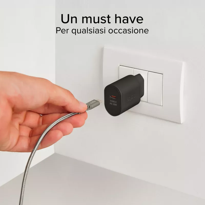 Carregador de parede SBS TETR1CPD25 25W USB-C Power Delivery - Preto