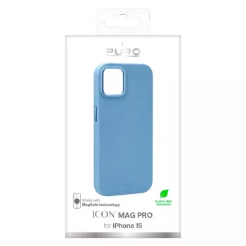 Capa Puro ICON Mag Pro para Apple iPhone 15 6,1 polegadas MagSafe Azul-claro PUIPC1561ICONMPLBL
