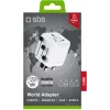 Adaptador de viagem universal SBS TEADAPTUNI - Branco