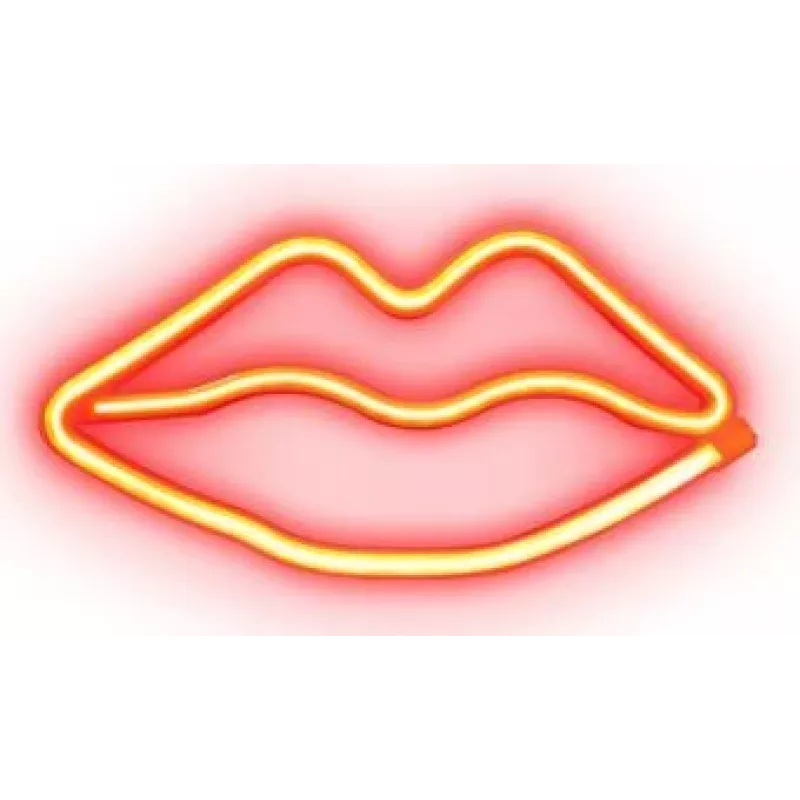 Lâmpada LED SBS Red Lips Glow com efeito néon