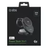 Estação de carregamento indutiva 3 em 1 dobrável SBS Qi2.2 25W com certificação MFI - Preto