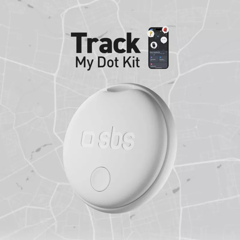 Tracker SBS Track My Circle compatível com Apple Find My - pack de 4 - Branco