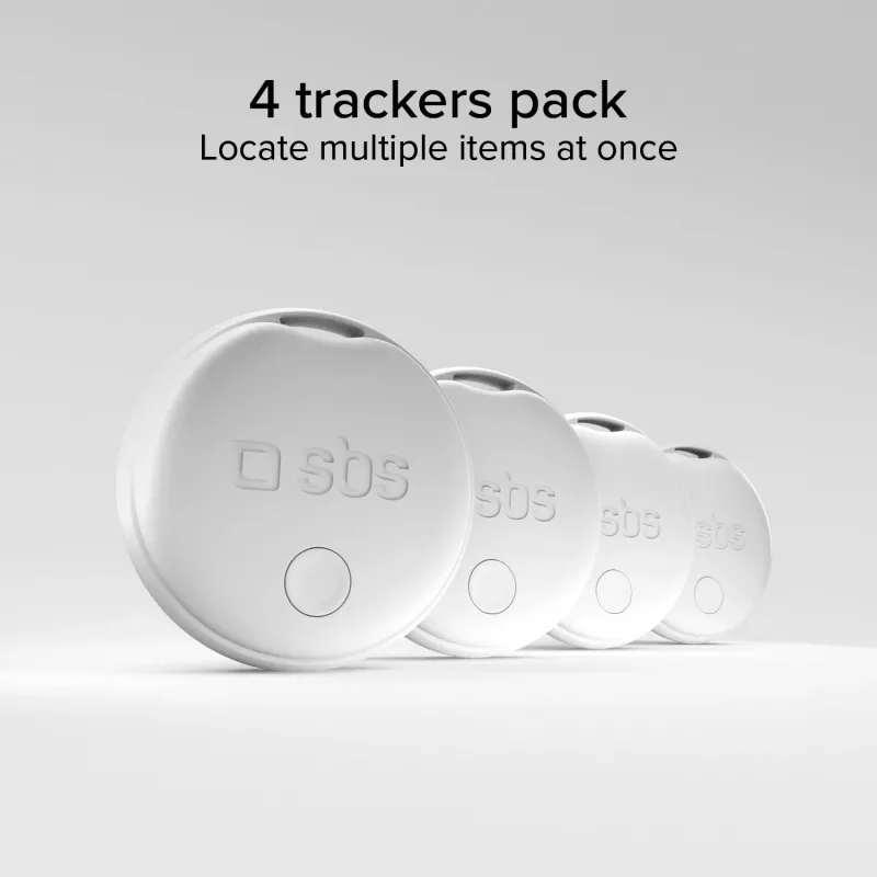 Tracker SBS Track My Circle compatível com Apple Find My - pack de 4 - Branco