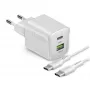 Carregador USB-C SBS 30W 1C + 1A Branco com cabo de 1,5 m