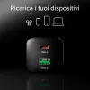 Carregador USB-C SBS 65W com 1x USB-C e 1x USB-A, Preto, cabo USB-C de 1,5m