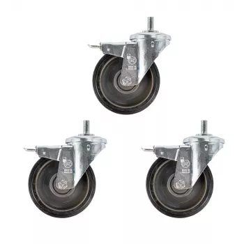Rodas com travão Manfrotto para tripé, 160 mm de diâmetro, espigão