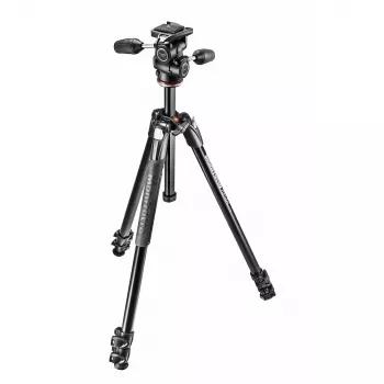 Manfrotto Série 290 MK290XTA3-3W Tripé com cabeça de 3 vias (preto)