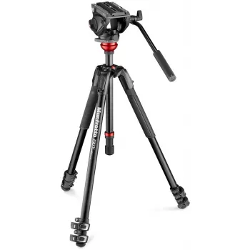 Manfrotto Conjunto de tripé de vídeo 190 com cabeça fluida 500AH