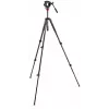 Manfrotto Conjunto de tripé de vídeo 190 com cabeça fluida 500AH