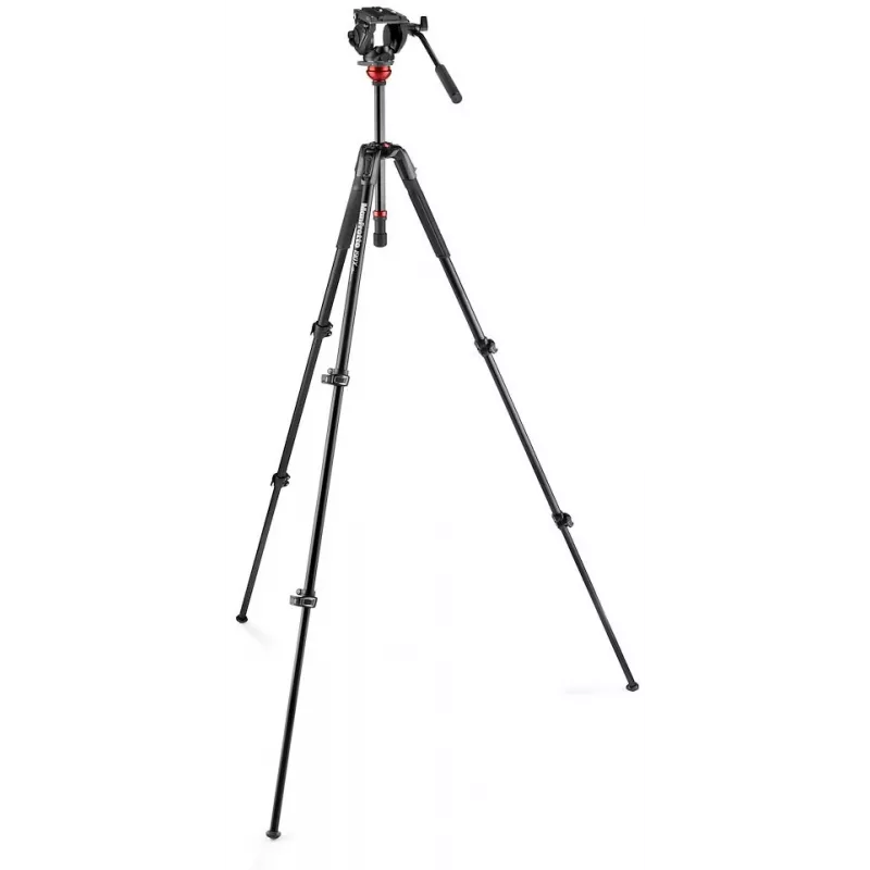 Manfrotto Conjunto de tripé de vídeo 190 com cabeça fluida 500AH