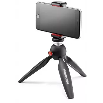 Manfrotto PIXI Smart mini tripé com suporte para smartphone - preto