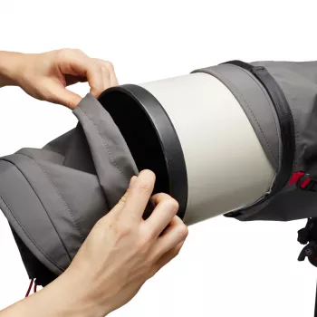 Capa de proteção para câmara Manfrotto Pro Light Teleshield média preta