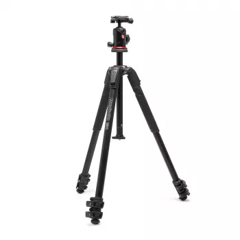Tripé Manfrotto 190X em alumínio com cabeça de esfera 496RC2 (preto)
