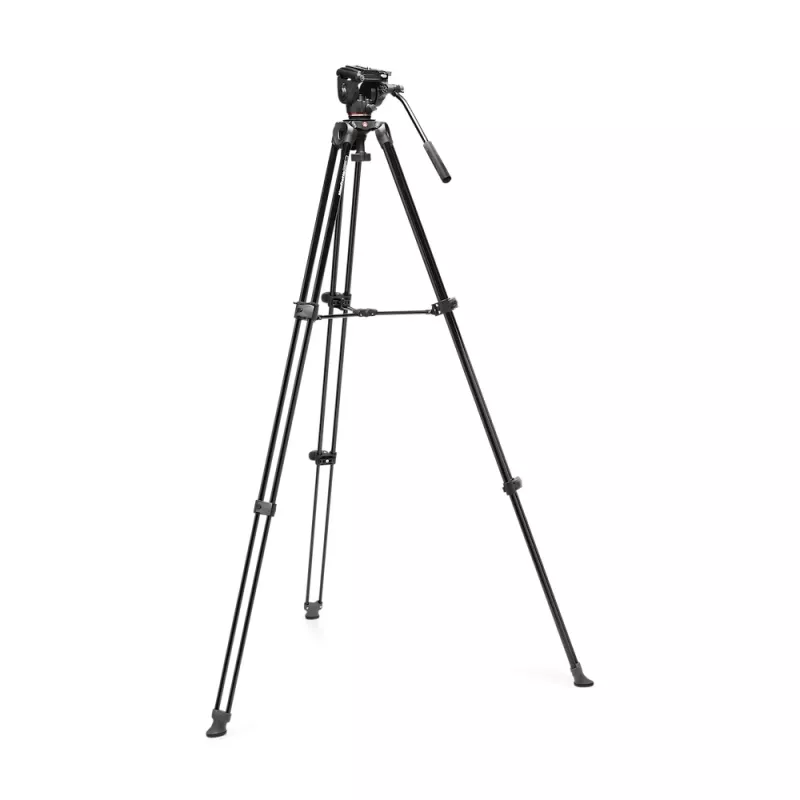Conjunto de tripé de vídeo Manfrotto MVT502AM com cabeça fluida 500X