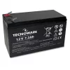 Bateria de alimentação TECNOWARE 12V 7,2Ah AGM VRLA com conector Faston 6,3mm