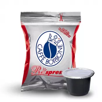 Caffè Borbone Respresso Miscela Rossa 50 cápsulas de café para Nespresso OriginalLine, 5 g cada, torra escura, total 250 g