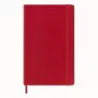 Caderno Moleskine Monochromatic Large vermelho capa mole pautado 192 páginas 13x21 cm