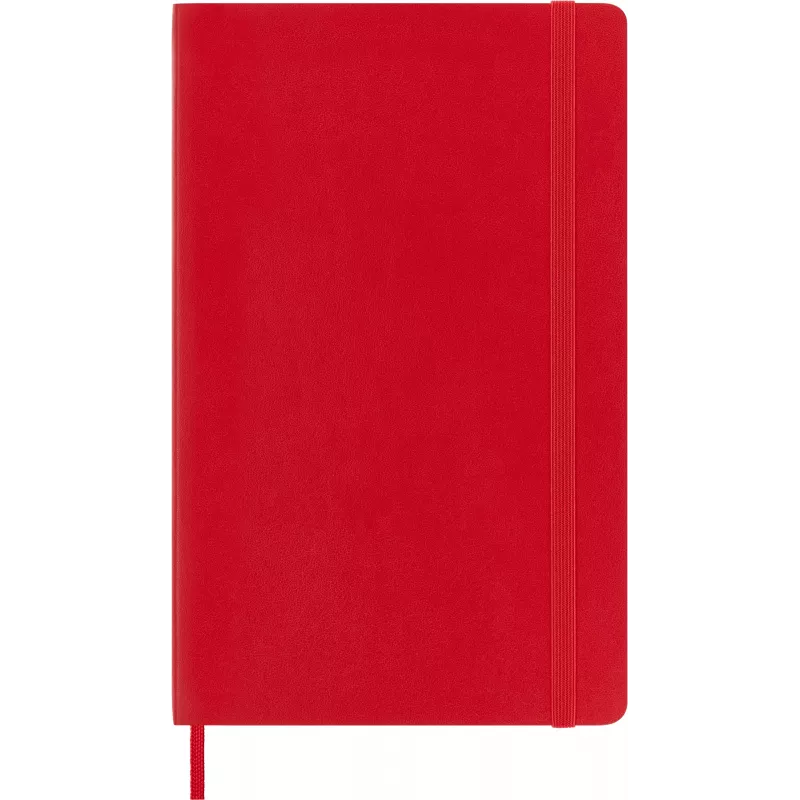 Caderno Moleskine Monochromatic Large vermelho capa mole pautado 192 páginas 13x21 cm