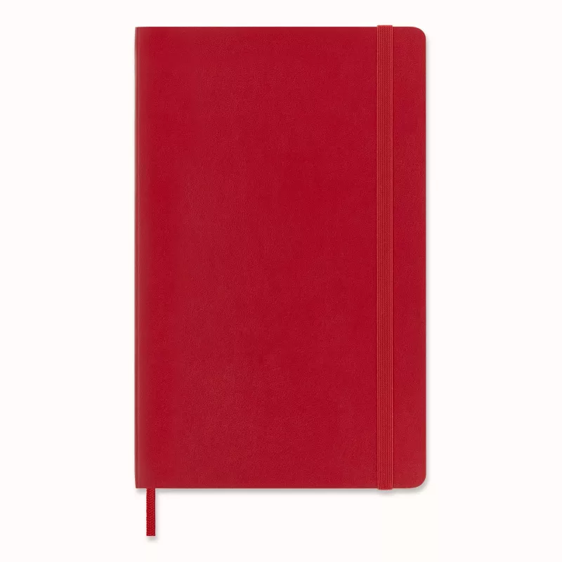 Caderno Moleskine Classic Large A5 quadriculado escarlate capa mole 192 páginas