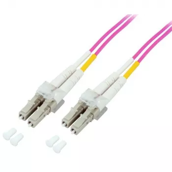 Cabo de patch de fibra ótica multimodo OM4 LC-LC duplex 3m Aqua TECHLY