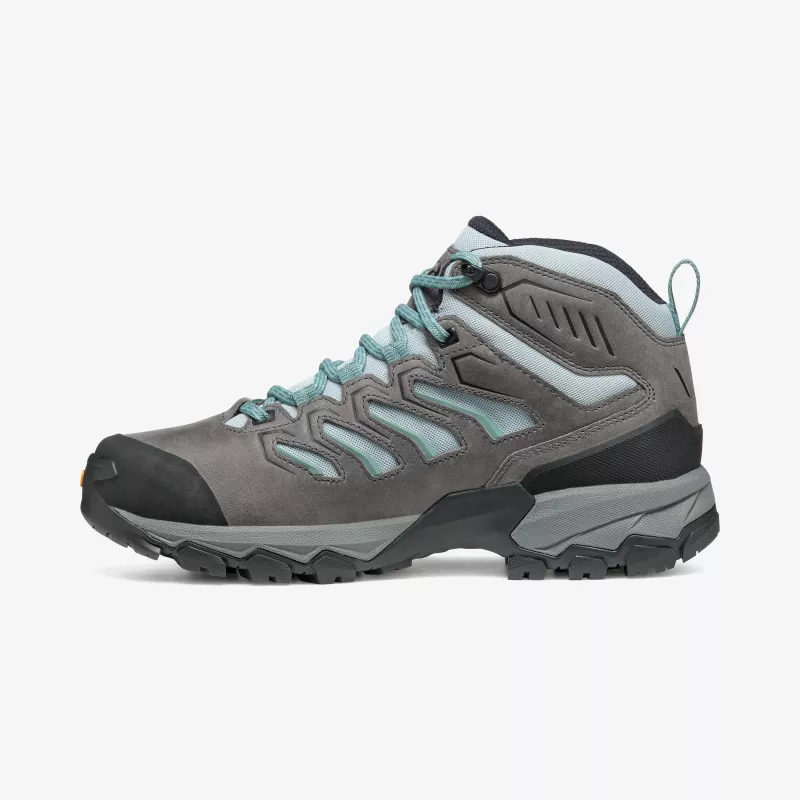 Sapatos de caminhada Scarpa Moraine Mid GTX para mulher, GORE-TEX, parte superior em nubuck e mesh, sola PRESA HIK-04, Arctic, EU 37