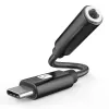 TECHLY Adaptador USB-C para Áudio 3,5mm com DAC, 12cm, Preto