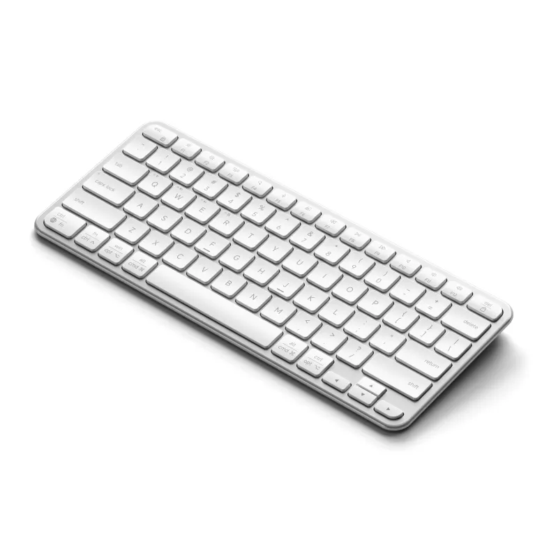 Satechi Slim EX1 Teclado Bluetooth para três dispositivos com comutação de modo Mac/Windows (Prateado)