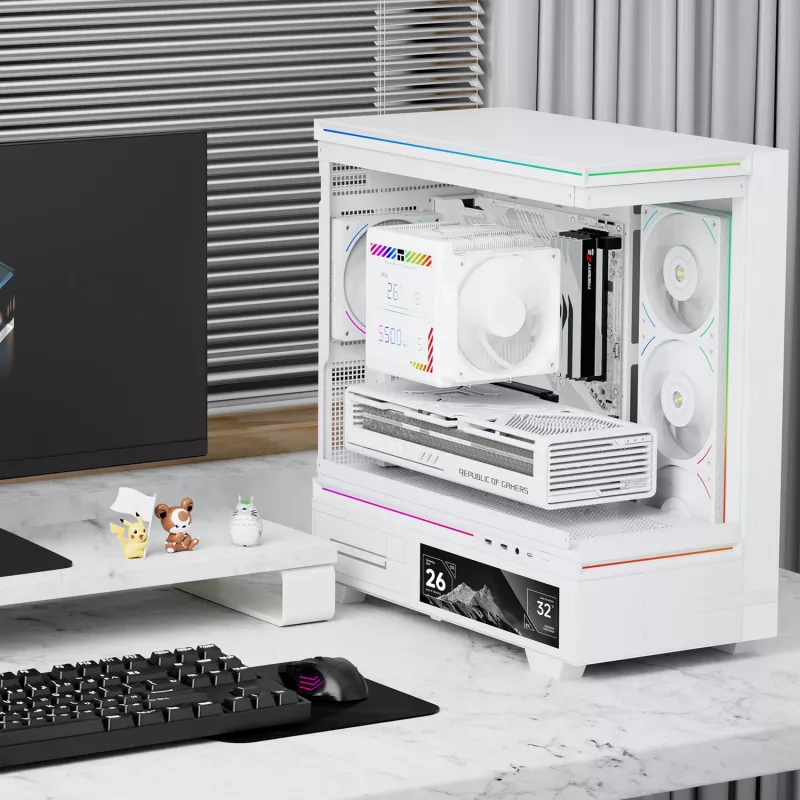 Arrefecedor de CPU a Ar Thermalright Peerless Assassin 140 Digital White Torre Dupla, 7 Heatpipes, 2 Ventoinhas PWM de 140mm, LED Branco, Intel/AMD