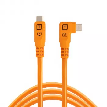 Tether Tools TetherPro USB-C Optima 10G Right-Angle laranja 3m