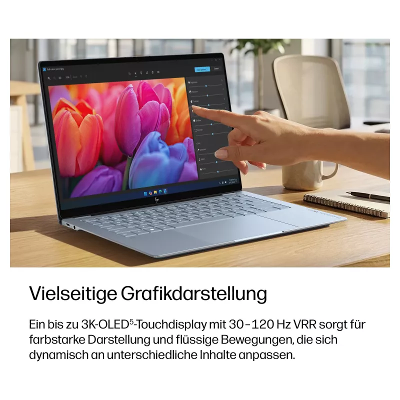 HP OmniBook Ultra 14-kg0193ng 14 polegadas 2.8K OLED Touch 120Hz, Snapdragon X2 Elite X2E-90-100, 32GB RAM, 2TB SSD, Windows 11 Pro