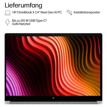 HP OmniBook X 14-ka0176ng 14,0 polegadas WUXGA OLED, Intel Core Ultra 7 356H, 24GB RAM, 1TB SSD, Windows 11 Pro