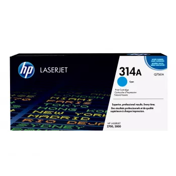 Toner HP 314A original ciano Q7561A para Color LaserJet série 2700, 3000