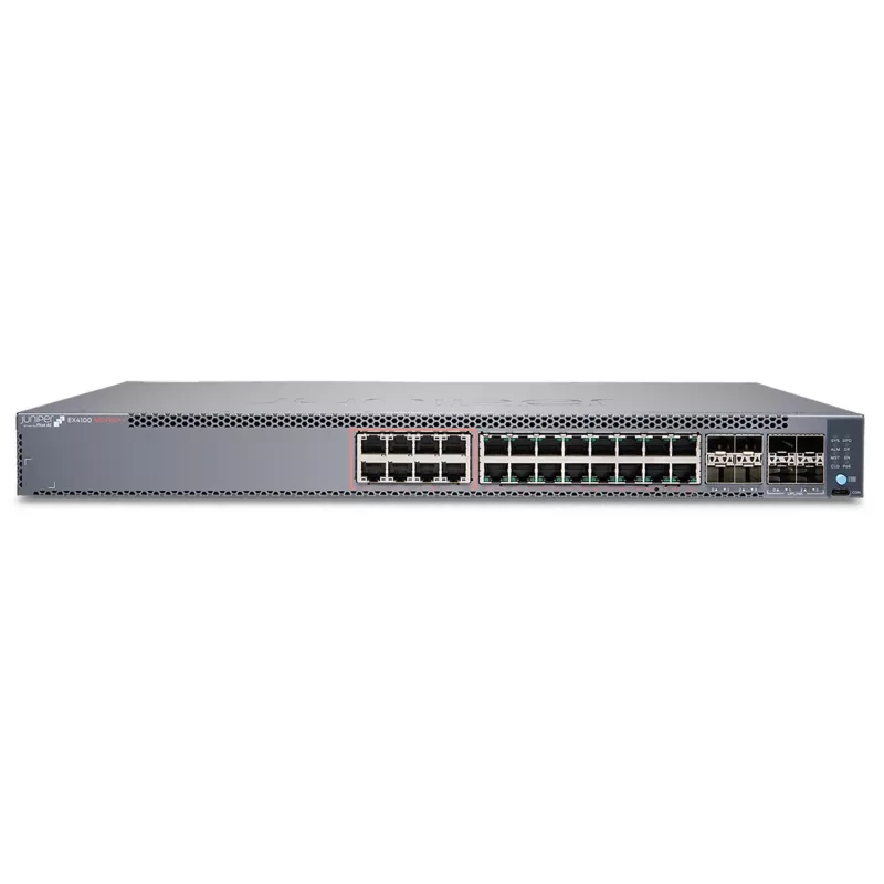 Juniper EX Series EX4100-24MP - Switch - L3 - gerido - 8 x 100/1G/2,5G/5G/10GBase-T + 16 x 1Gb Ethernet + 4 x 1/10 Gigabit (Uplink)