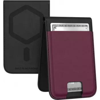 Urban Armor Gear UAG Metropolis Carteira Magnética com função de suporte | Pele vegana para Apple iPhone 15 Pro Max - Preto