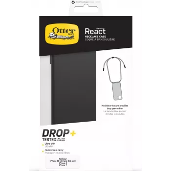 OtterBox React Series Capa traseira com alça para Apple iPhone 7/8/SE (2.ª/3.ª ger.) - Preto