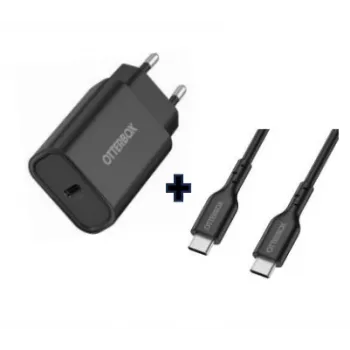OtterBox carregador de parede UE USB-C 30W com cabo USB-C para USB-C Bundle