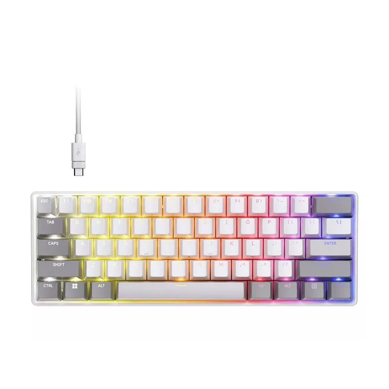 CORSAIR CLIPPER PRO MINI 60 teclado gaming Hall Effect branco